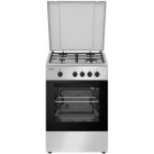 Aragaz Heinner HFSC-SME50SL, 4 arzatoare, Gaz, Dispozitiv de siguranta, 50 cm, Argintiu