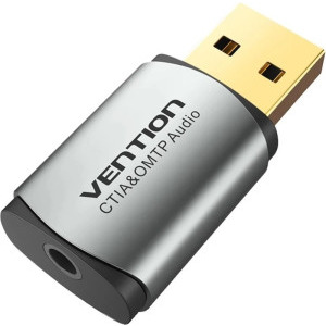 Vention CDNH0 USB External Sound Card Dark Grey