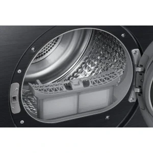 Samsung DV80DG52B0ABLE, Pompa de caldura, 8 kg, Clasa C, Digital Inverter, Hygiene Care, OptimalDry, SmartThings, Iluminare interioara, Negru