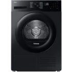 Uscator de rufe Samsung DV80DG52B0ABLE, Pompa de caldura, 8 kg, Clasa C, Digital Inverter, Hygiene Care, OptimalDry, SmartThings, Iluminare interioara, Negru