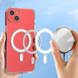 Lemontti Capac protectie spate MagSafe Transparent pentru iPhone 15 Plus