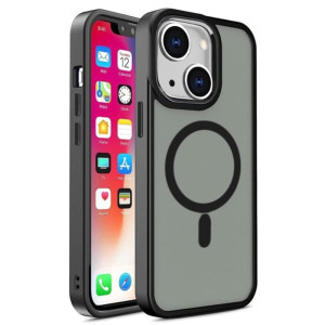 Lemontti Capac protectie spate Color Matte MagSafe Black iPhone 15 Plus