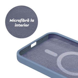Lemontti Capac protectie spate Liquid Silicon MagCharge Blue pentru iPhone 15 Plus