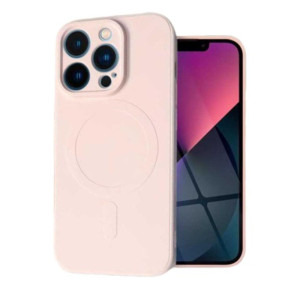Lemontti Capac protectie spate Silicon MagSafe Pink iPhone 15 Pro