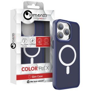 Lemontti Capac protectie spate Color Matte MagSafe Blue pentru iPhone 15 Pro