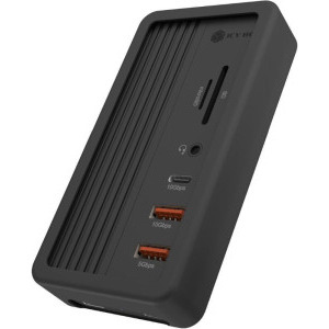 Icy Box Docking Station IB-DK4072M-CU31, USB-C, 10-in-1, M.2 NVMe SSD bay, incarcare 100W, redare 4K, Gigabit LAN, + Cablu USB-C