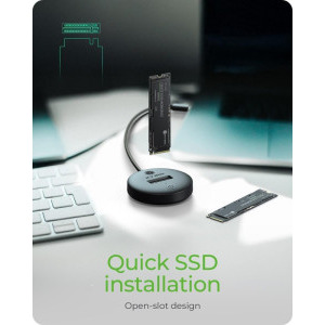 Icy Box IB-1610MCD-C31 DockingStation for NVMe & SATA M.2 USB-C Black