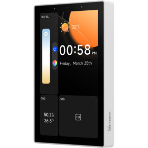 Sonoff Panou de control Smart NSPanel120PW, Wi-Fi, ZigBee, Bluetooth, Control vocal, Display LED, Masurare consum energie, Matter