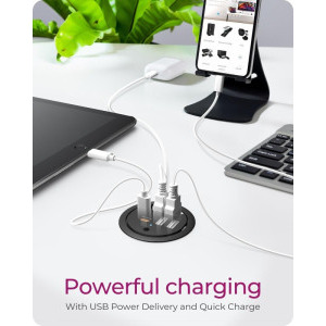 Icy Box IB-HUB1407 In-Desk USB Charger