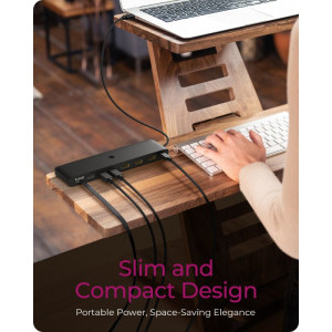 Icy Box Docking Station IB-DK2116-C, USB Tip C, 11-in-1, incarcare 100W, redare 4K, Gigabit LAN