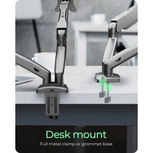 Icy Box IB-MS204-T, Dual monitor, max. 32 inch, Argintiu