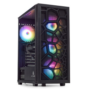 Gaming ZMEU Essential Max, Intel i5-12400F 2.5GHz, 8GB DDR4, 500GB SSD, RTX 5050 8GB GDDR6, Iluminare RGB