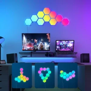 Govee Panou LED RGB Smart b6061301, Wi-Fi, Bluetooth, 10 buc