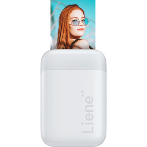 Liene Pearl K100 White, Termica, Color, 50 x 76 mm, Bluetooth + 50 coli hartie foto ZINK