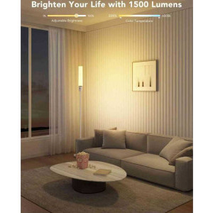 Govee Lampa LED de podea RGB Smart H6078302, 1500 lumeni, 2200K-6500K, Wi-Fi, Bluetooth