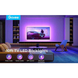 Govee Banda LED pentru TV RGB Smart H61780A1, Bluetooth, 3 m, diagonala 46-60 inch