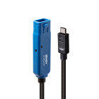 Cablu periferice LINDY Extensie activa USB tip C 3.2 Gen 1 Male la USB tip A 3.2 Gen 1 Female, 5 m, Negru