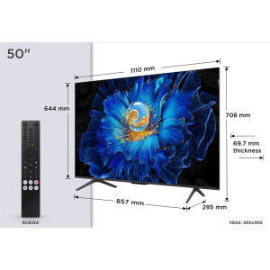 TCL Smart TV QD-MiniLED 50C6KS Seria C6KS 126cm 4K UHD HDR
