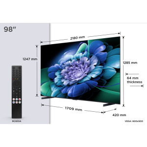 TCL Smart TV 98C61K Seria C61K 248cm 4K UHD HDR