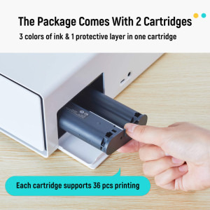 Liene Photo Paper 101.6 x 152.4 mm (4 x 6 inch) 72 coli + 2x Cartus ribbon pentru PixCut S1
