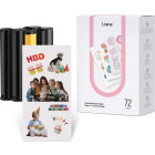 Hartie Liene Sticker Paper 101.6 x 177.8 mm (4 x 7 inch) 72 coli + 2x Cartus ribbon pentru PixCut S1