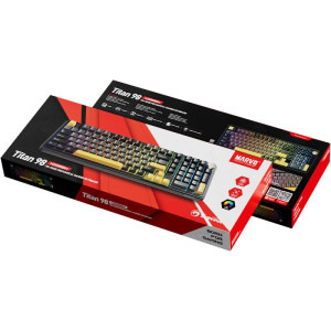Marvo KG986W Titan 98 RGB Black Banana Crystal Switch Mecanica