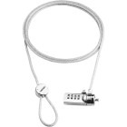 Accesoriu notebook Natec Cablu de securitate cu cifru, lungime 1.8m, Argintiu