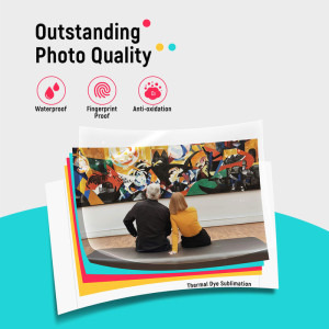 Liene Amber M100, Termica, Color, 100 x 148 mm, Wi-Fi + 100 coli hartie foto + 3x cartuse ribbon