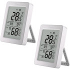 Sonoff Senzor de temperatura & umiditate Smart SNZB-02DR2, ZigBee, Bluetooth, Control vocal, Display LCD, 2 buc