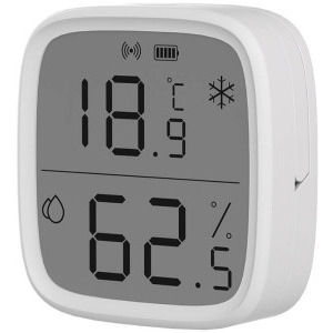 Sonoff Senzor de temperatura & umiditate Smart SNZB-02D, ZigBee, Control vocal, Display LCD, 2 buc
