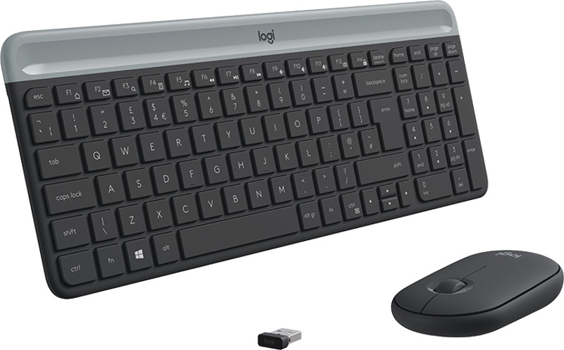 Kit tastatura + mouse Logitech MK470 Slim Wireless Combo Graphite