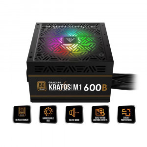 Gamdias Kratos M1 600B RGB, 80+ Bronze, 600W