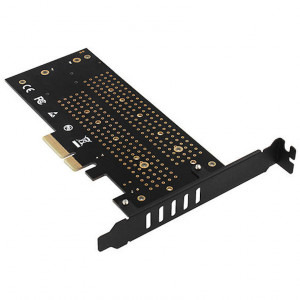 AXAGON PCEM2-D 1x PCI-E Male - 2x M.2 PCI-E/SATA
