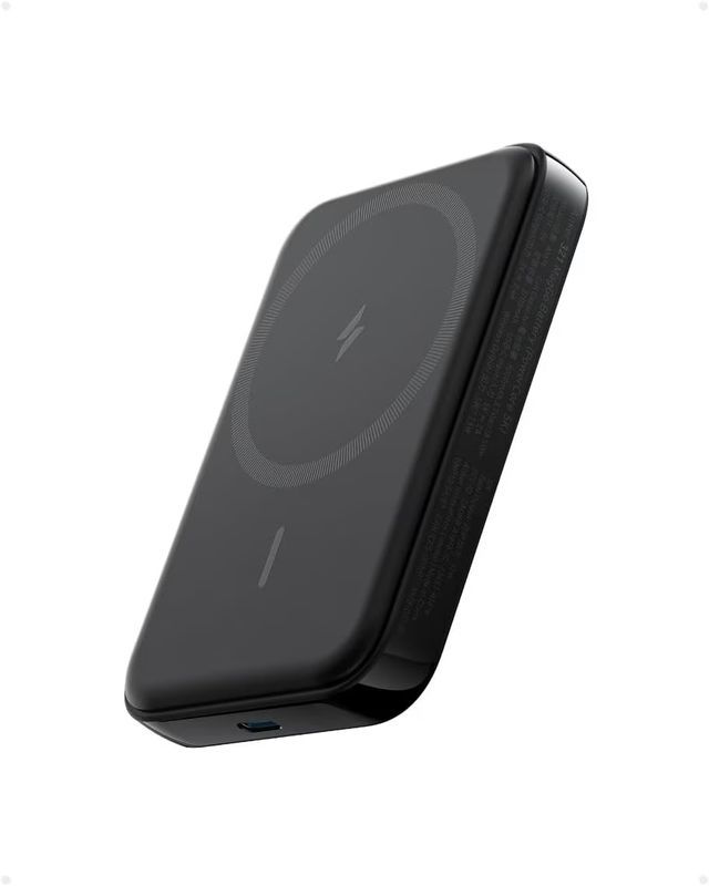 Baterie externa Anker 321 MagGo, Magnetica Wireless, 5000 mAh, USB-C, pentru seria iPhone 12/13/14, Black