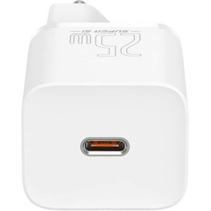 Incarcator retea Baseus Super Si, 1x USB-C, Quick Charge 25W, White