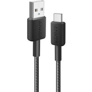Cablu de date / adaptor Anker 322, USB Male la USB-C Male, 0.9 m, Black