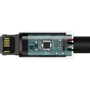 Baseus Tungsten CALWJ-A01, USB Male la Lightning Male, 2 m, Black