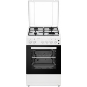 Aragaz Heinner HFSC-S60LITGWH, 4 arzatoare, Gaz, Dispozitiv de siguranta, 60 cm, Alb