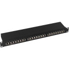 Accesoriu retea Logilink Patch panel 19 inch 24 Port CAT6 STP Black