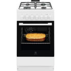 Aragaz Electrolux LKK520032W, Mixt, 4 arzatoare, Aprindere integrata, Sistem de siguranta, Grill, Timer, Clasa A, 50 cm, Alb