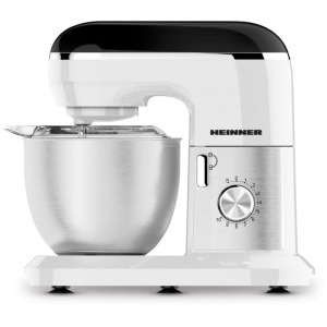 Heinner Mixer planetar HPM-1300WHBK, 5L, Alb/Argintiu