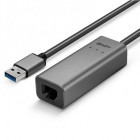 Adaptor LINDY 1x USB 3.0 Male - 1x RJ45 Female, gri