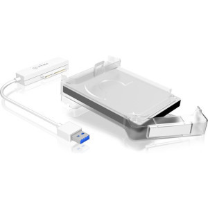 Icy Box IB-AC703-U3, 1x USB 3.2 Gen1, 2.5 inch, Transparent
