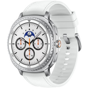 SmartWatch Samsung Galaxy Watch 8 Classic, LTE, 46 mm, White, Wi-Fi, Bluetooth, GPS, NFC, Rezistent la apa
