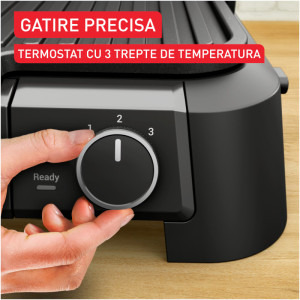 Tefal Gratar electric SuperGrill 3-in-1 GC510DE0, 2000W, Negru/Argintiu
