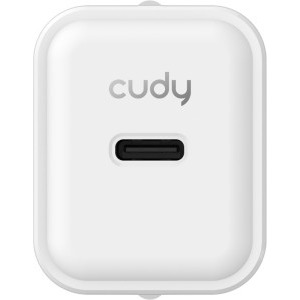 CUDY CH20, 1x USB-C, Quick Charge 20 W, GaN, White