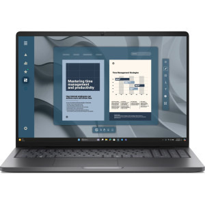 Laptop DELL 16 Pro 16 PC16255, FHD+, Procesor AMD Ryzen™ 5 PRO 230 (16M Cache, up to 4.9 GHz), 16GB DDR5, 1TB SSD, AMD Radeon 760M, Win 11 Pro, Magnetite, 3Yr ProSupport