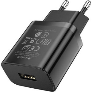 Lamtech Travel Charger, 1x USB, 5 V DC, 2.1 A, Black