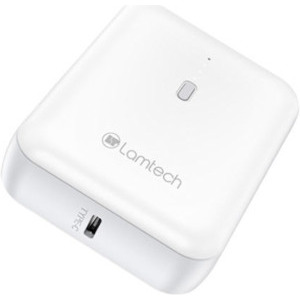 Lamtech 5000 mAh, 1x USB-C, 1x USB-A, White