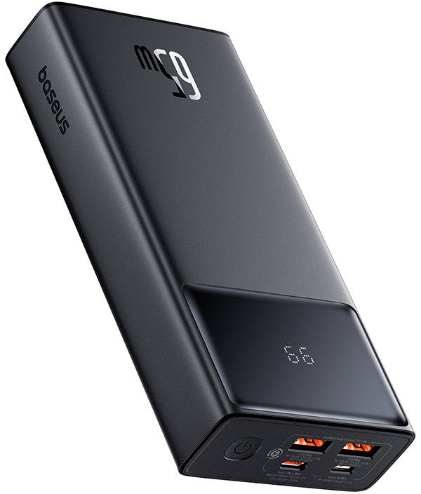 Baterie externa Baseus Star-Lord Digital, 20000 mAh, 2x USB, 1x USB-C, 65 W, Display, Black